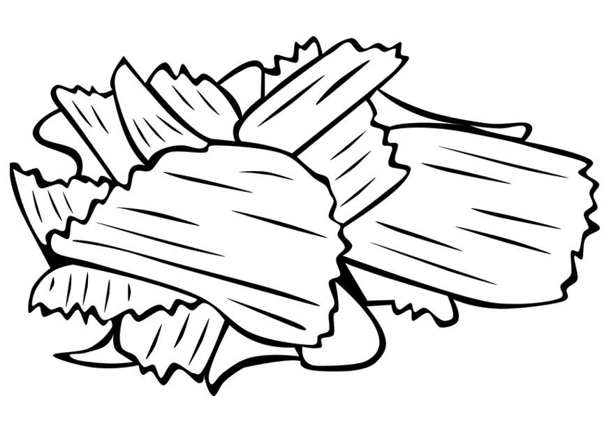 patatas fritas Dibujo para colorear patatas fritas