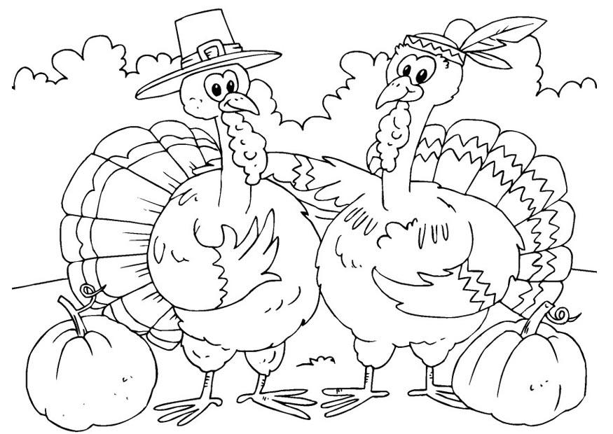 pavos Dibujo para colorear pavos