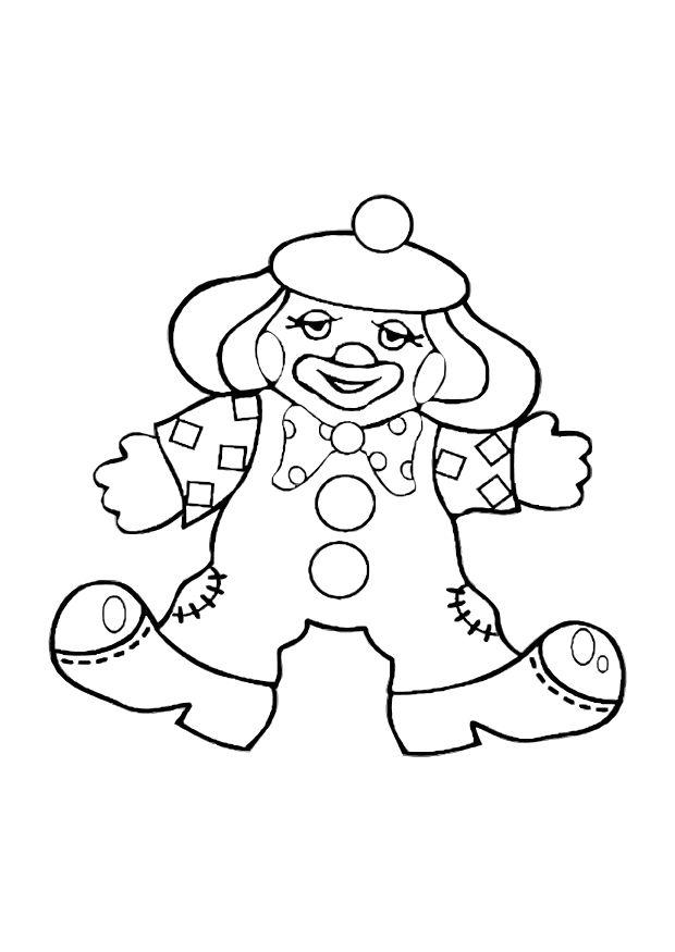 payaso Dibujo para colorear payaso