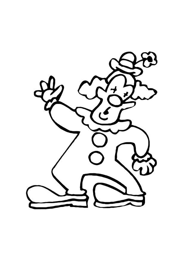 Dibujo para colorear payaso