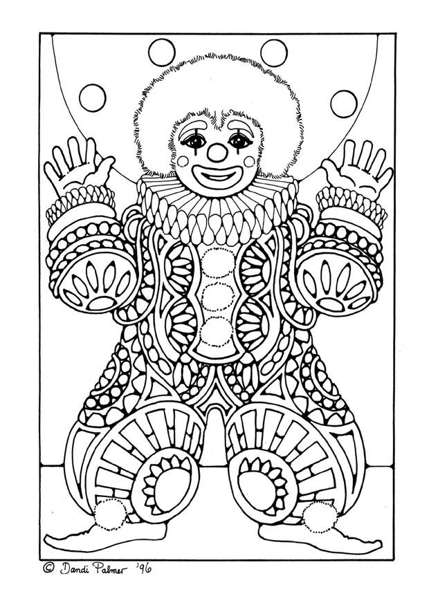 payaso Dibujo para colorear payaso
