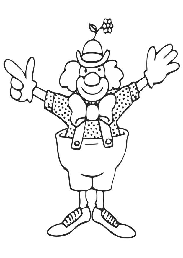 payaso Dibujo para colorear payaso