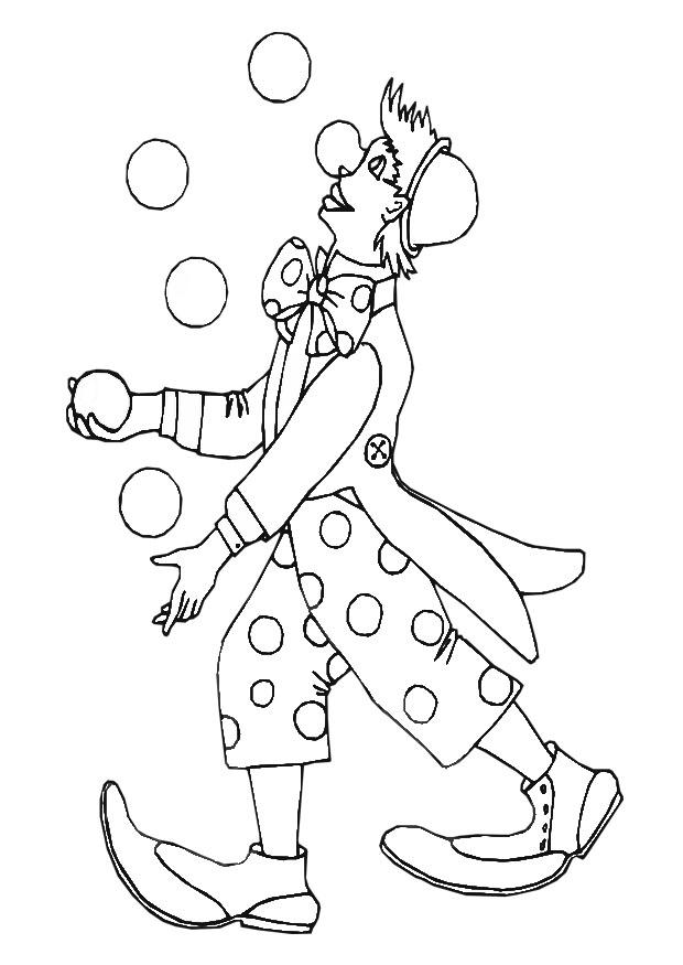payaso Dibujo para colorear payaso