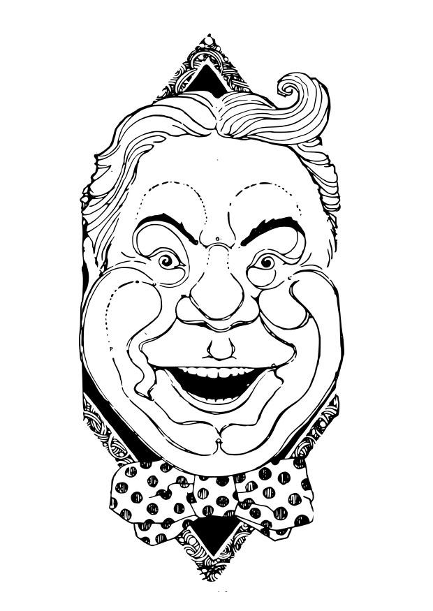 payaso Dibujo para colorear payaso