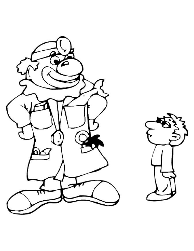 payaso de hospital Dibujo para colorear payaso de hospital