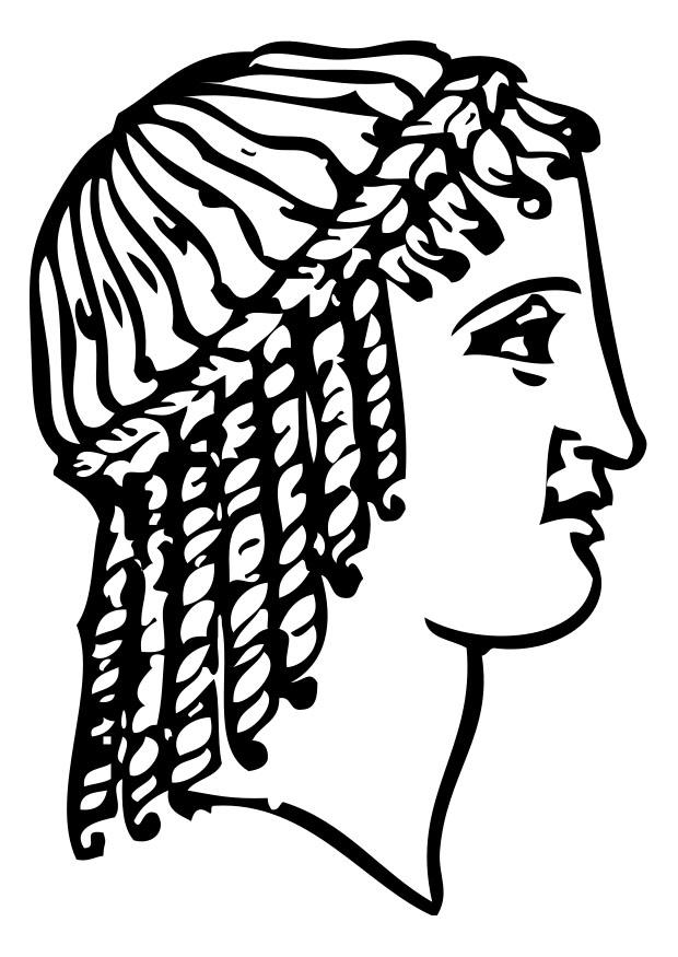 peinado griego Dibujo para colorear peinado griego