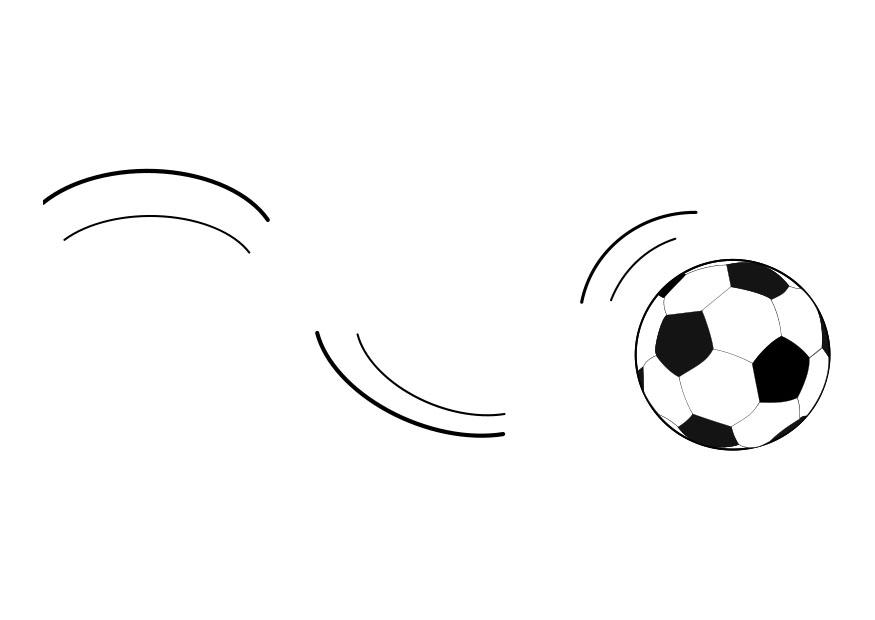 pelota rodando Dibujo para colorear pelota rodando