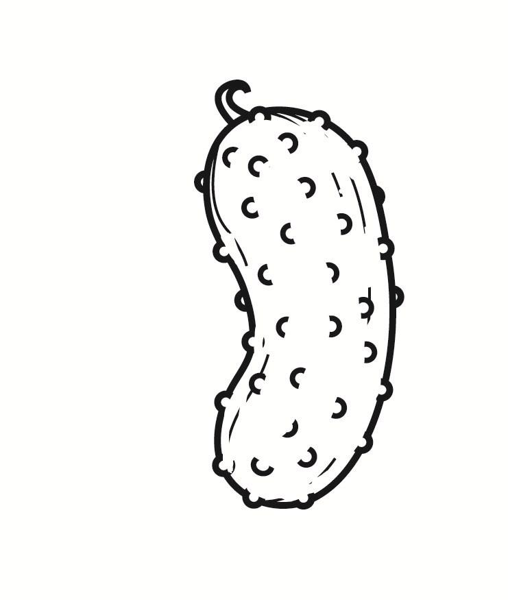 pepinillo Dibujo para colorear pepinillo