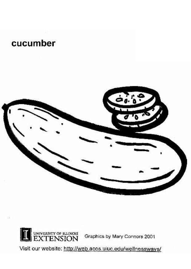 pepino Dibujo para colorear pepino