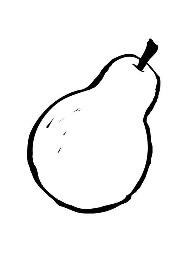 Dibujo para colorear pera