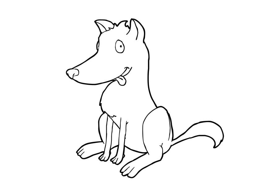 Dibujo para colorear perro