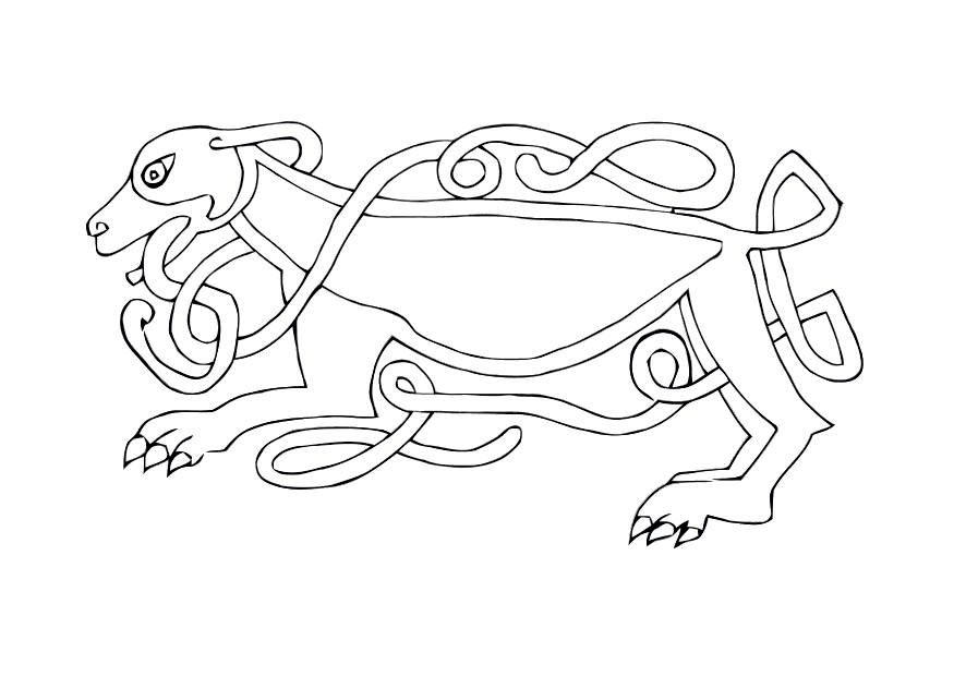 perro celta Dibujo para colorear perro celta