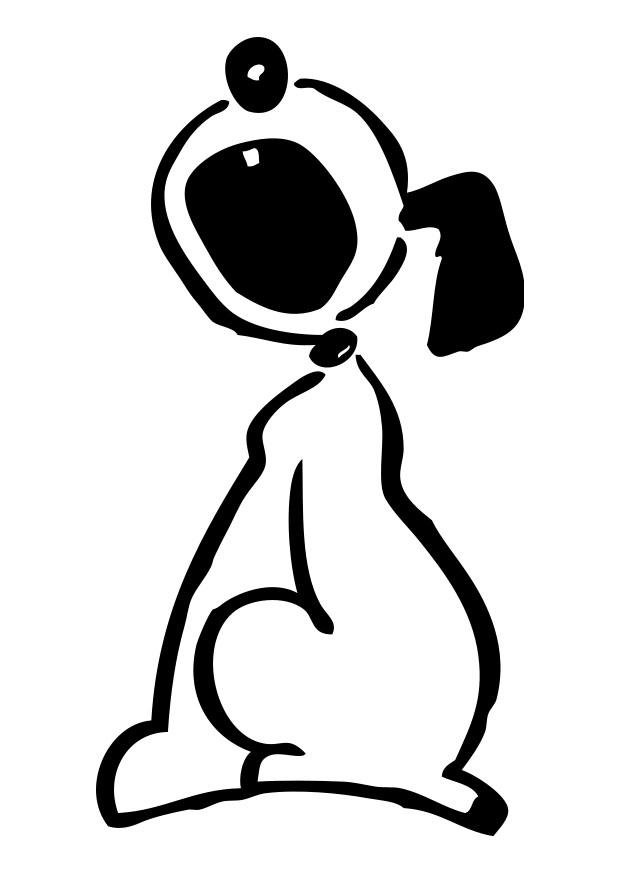 perro llorando Dibujo para colorear perro llorando