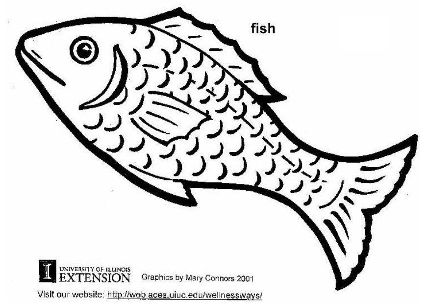 Dibujo para colorear pescado
