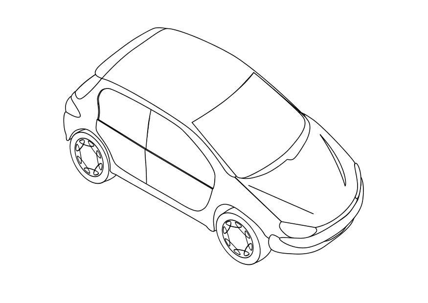 peugeot 206 Dibujo para colorear peugeot 206