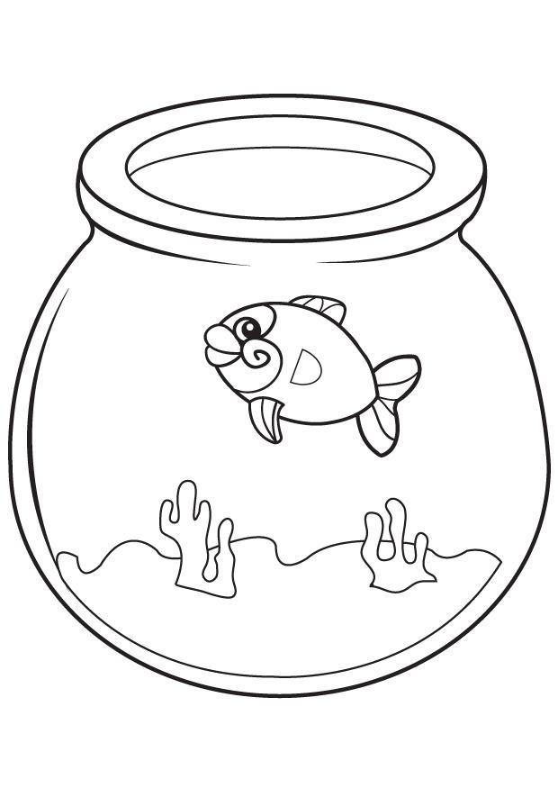 Dibujo para colorear pez