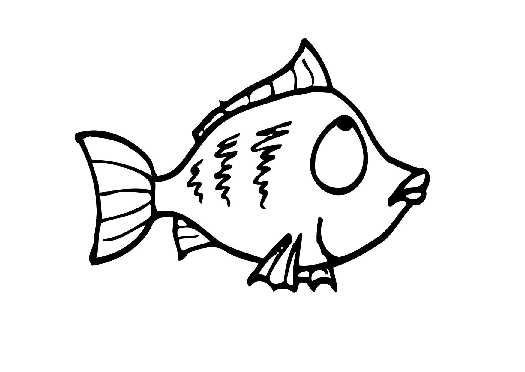Dibujo para colorear pez