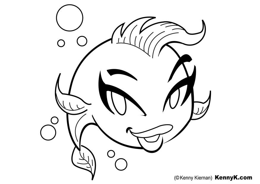 pez Dibujo para colorear pez