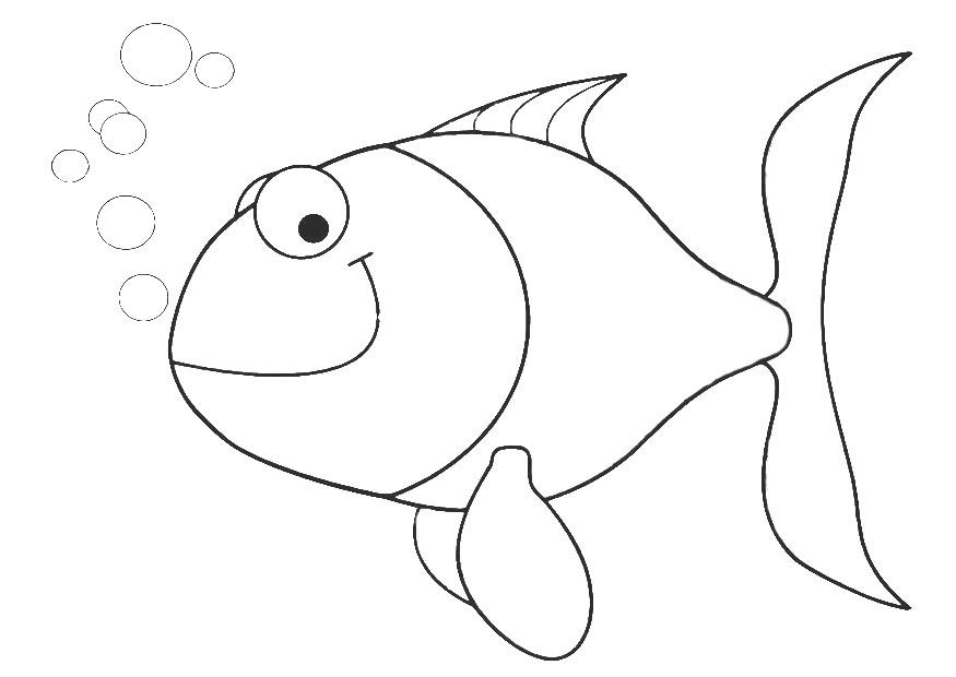Dibujo para colorear pez pequeno