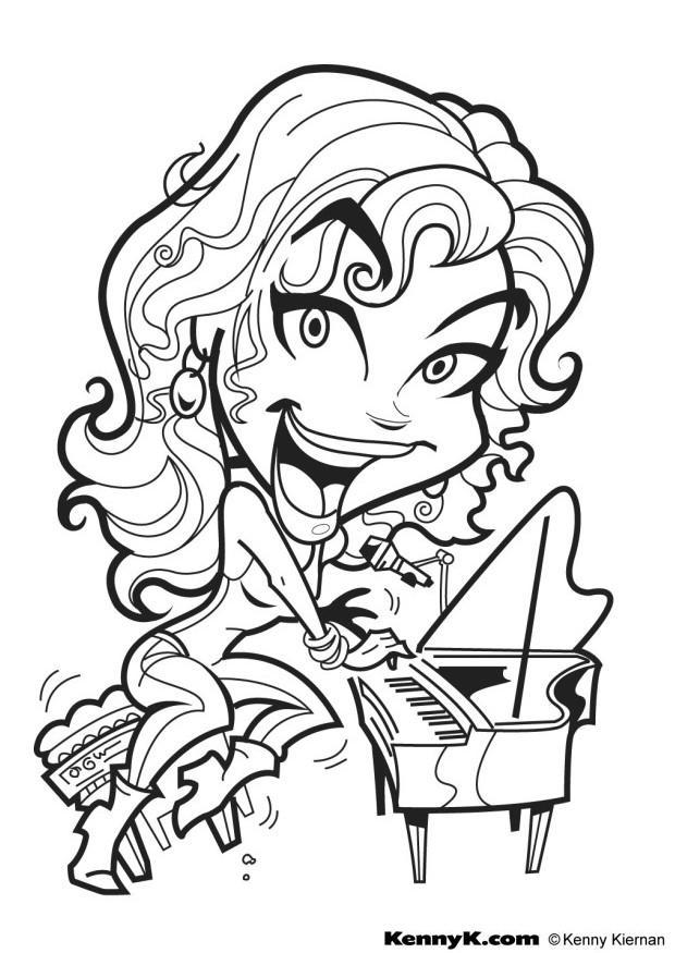 piano Dibujo para colorear piano