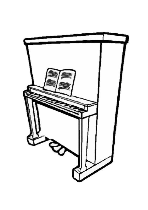 piano Dibujo para colorear piano