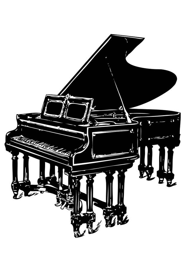 piano de cola Dibujo para colorear piano de cola