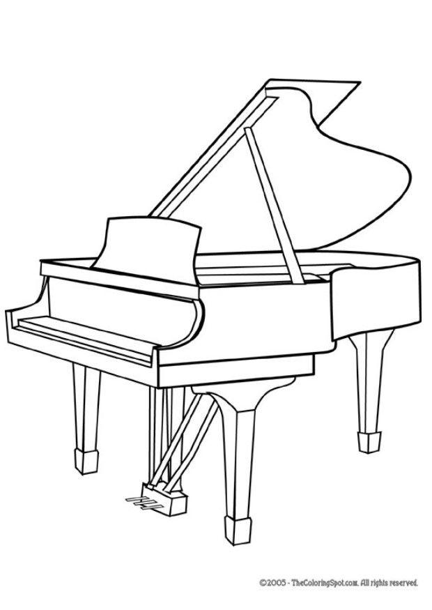 piano de cola Dibujo para colorear piano de cola