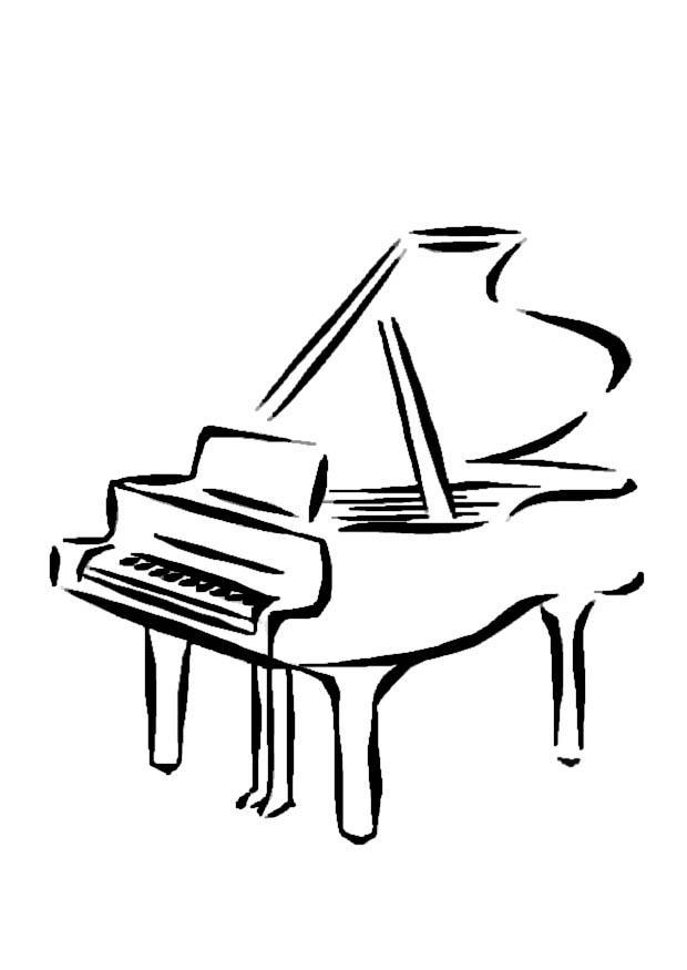 piano de cola Dibujo para colorear piano de cola
