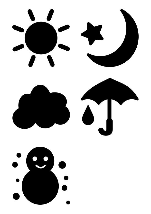 pictogramas del tiempo Dibujo para colorear pictogramas del tiempo