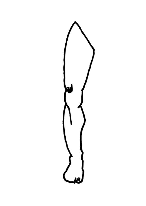 pierna Dibujo para colorear pierna