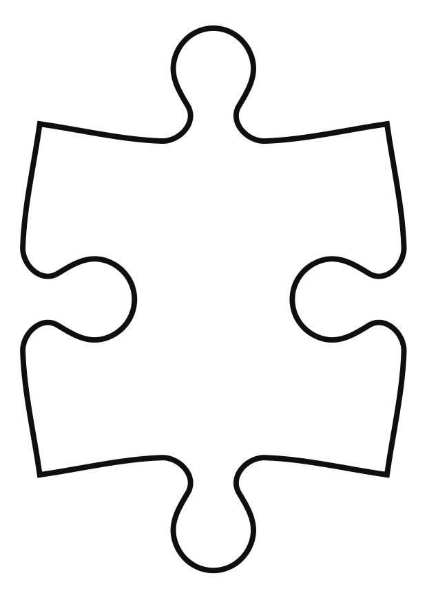 Dibujo para colorear pieza de puzle 