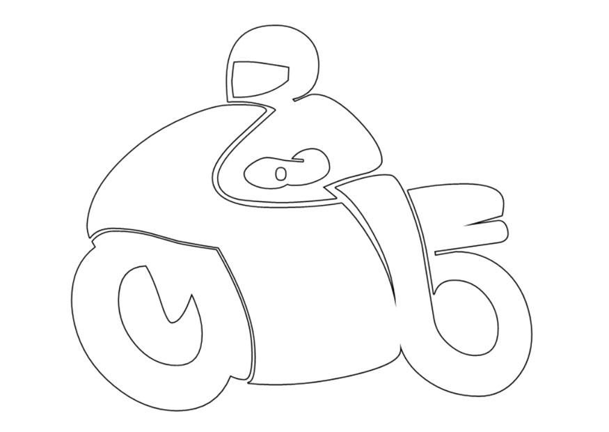 piloto de motos Dibujo para colorear piloto de motos