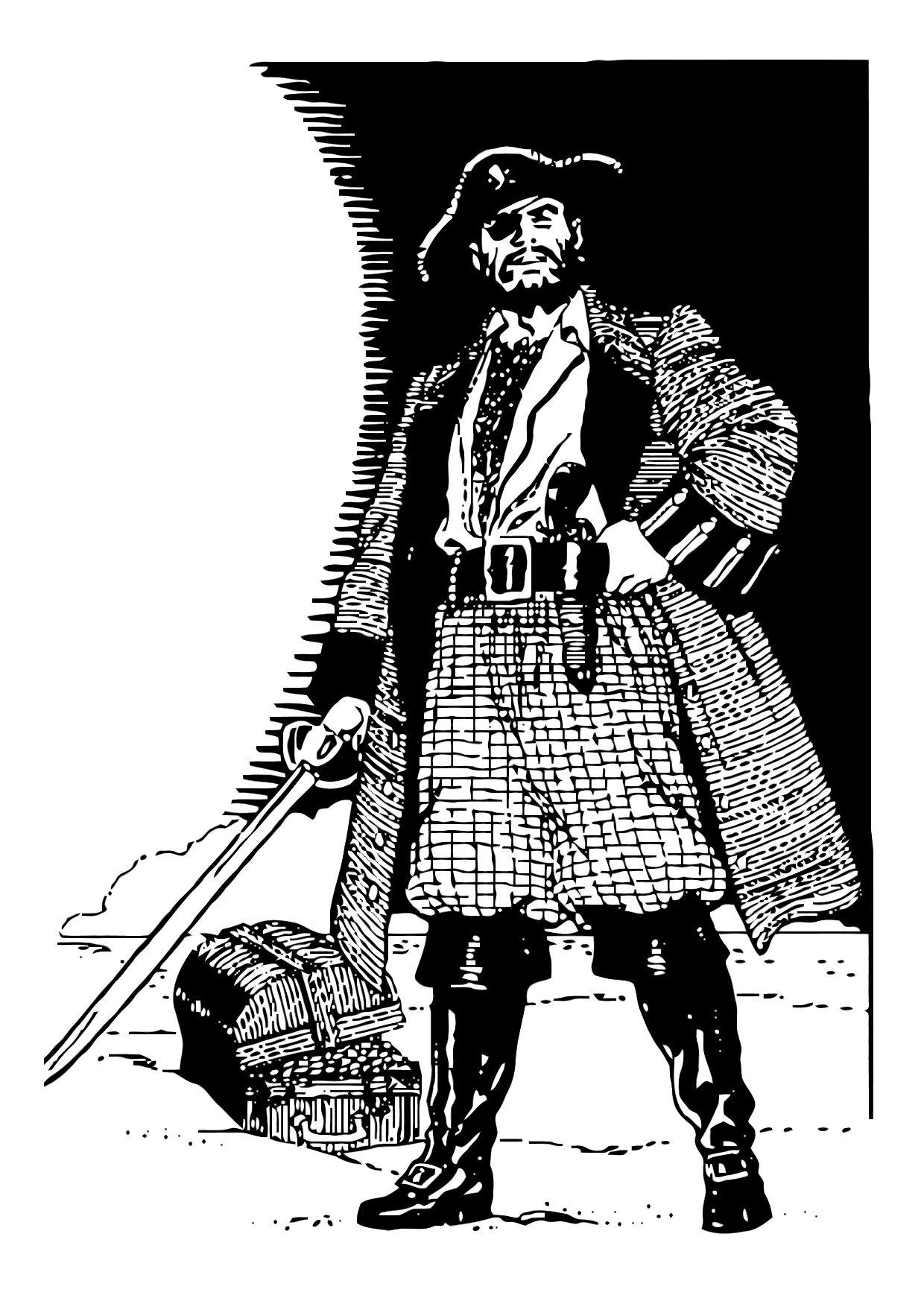 pirata Dibujo para colorear pirata