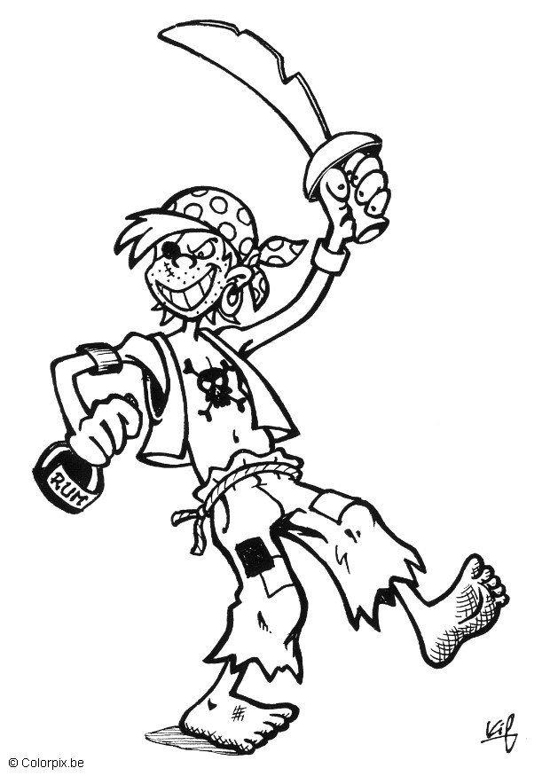 pirata Dibujo para colorear pirata