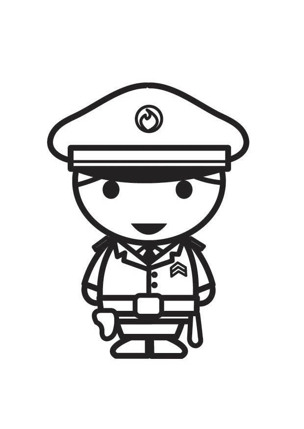 Dibujo para colorear policA­a