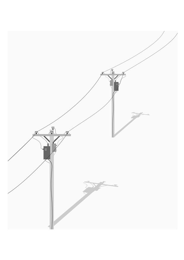 postes telefA³nicos Dibujo para colorear postes telefA³nicos
