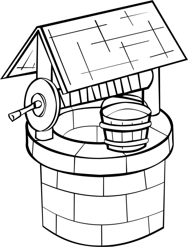 pozo de agua Dibujo para colorear pozo de agua