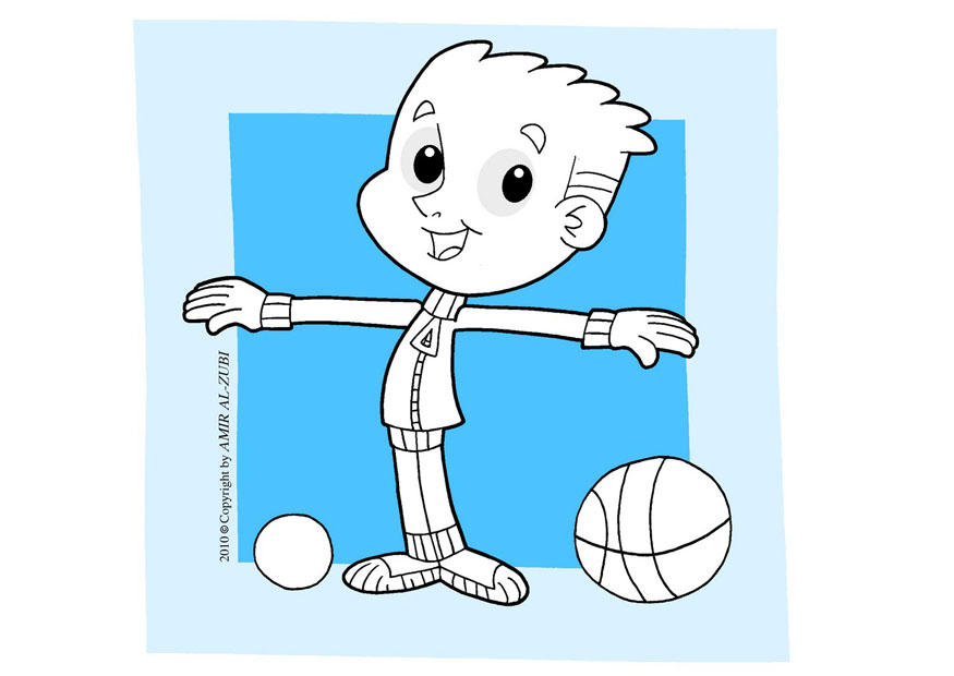 practicar deporte Dibujo para colorear practicar deporte