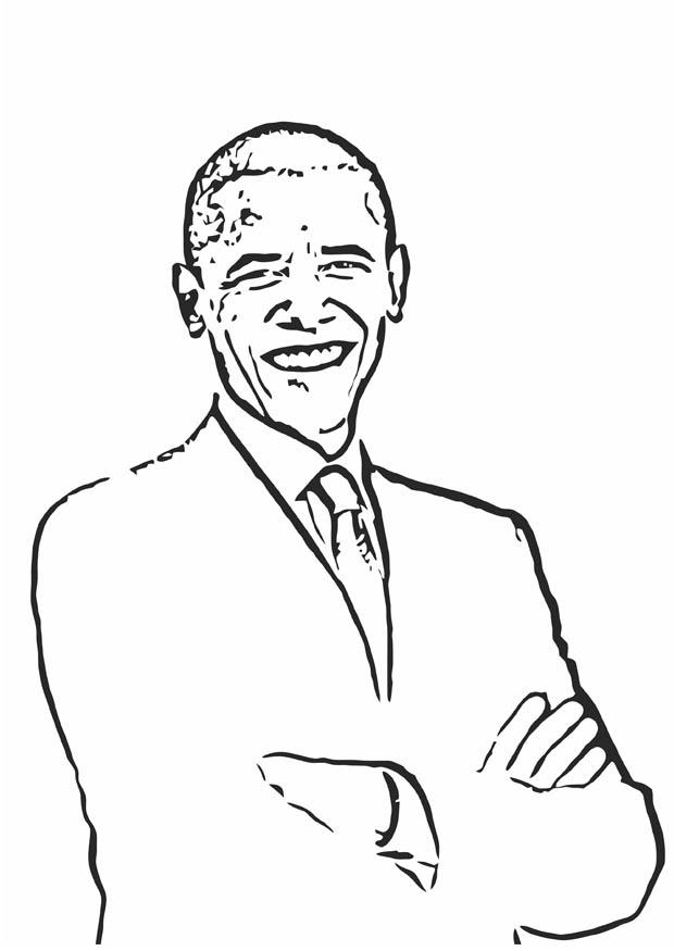 presidente barack obama Dibujo para colorear presidente barack obama