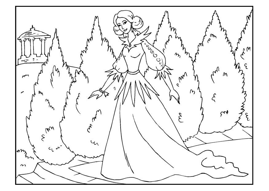 princesa Dibujo para colorear princesa