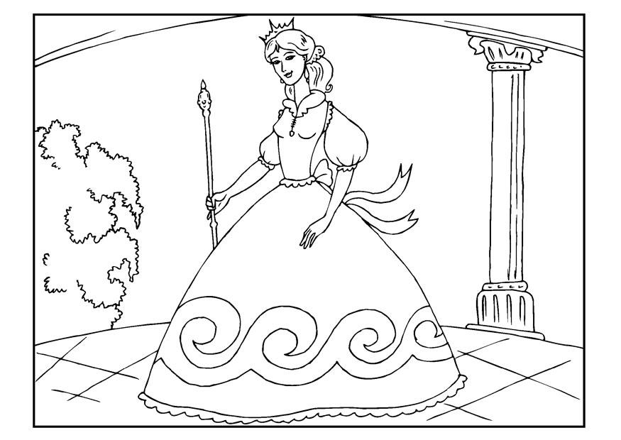 princesa Dibujo para colorear princesa
