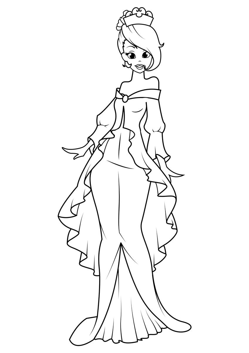 princesa Dibujo para colorear princesa