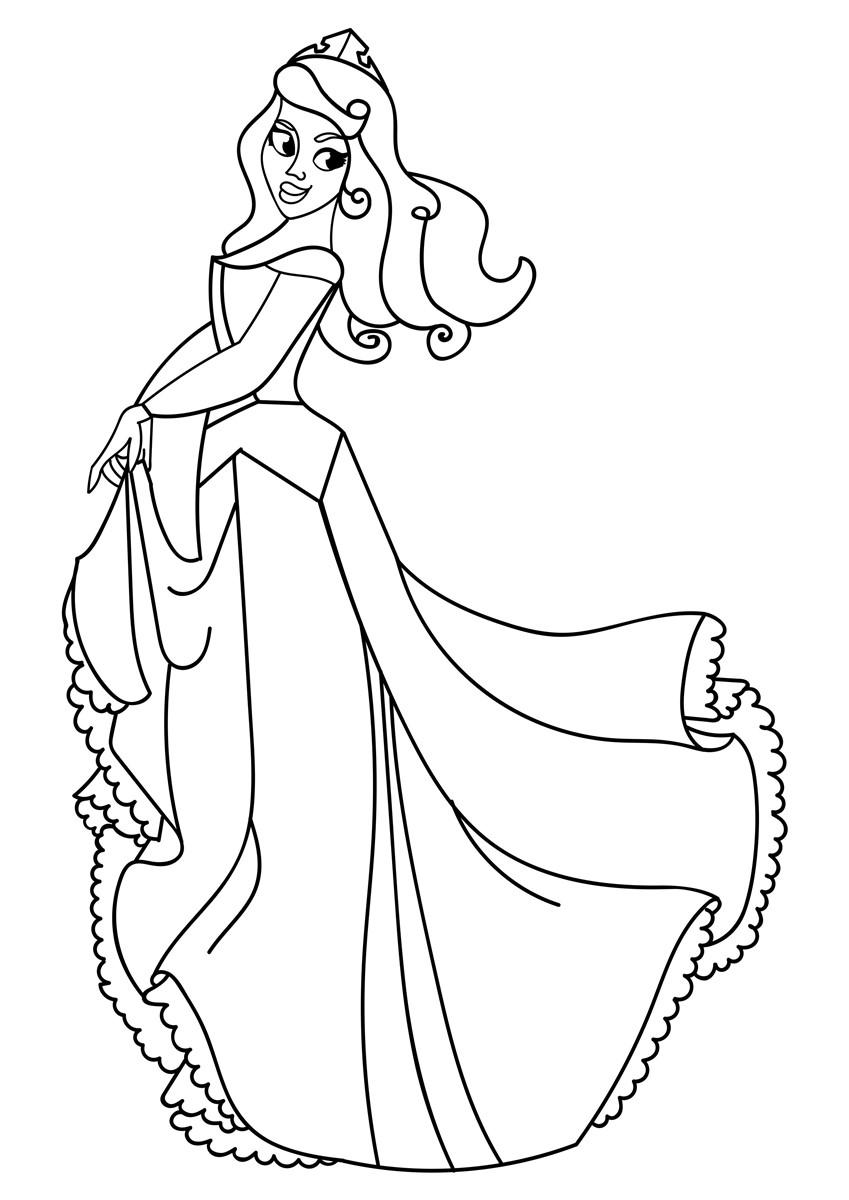 princesa Dibujo para colorear princesa