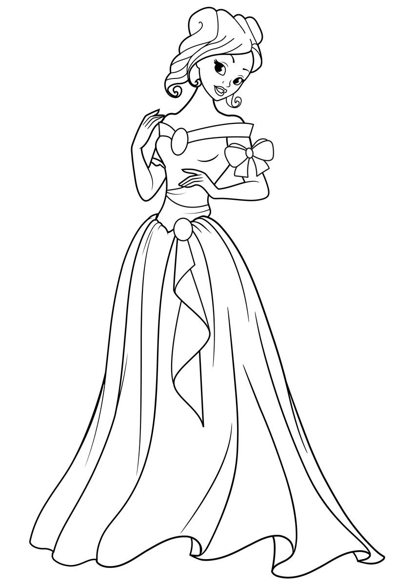 princesa Dibujo para colorear princesa
