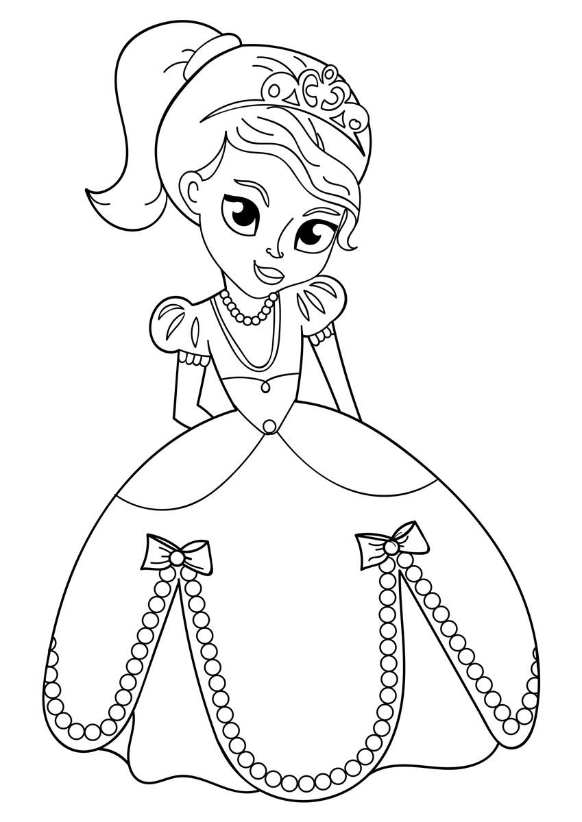 princesa Dibujo para colorear princesa