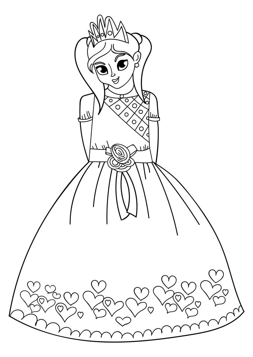princesa Dibujo para colorear princesa