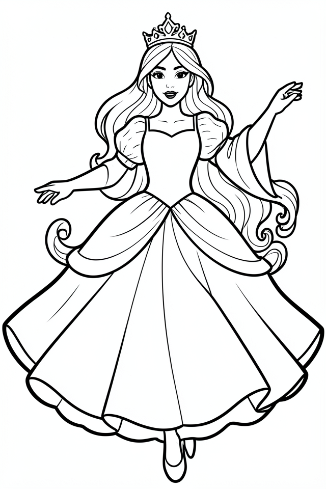 Dibujo para colorear princesa