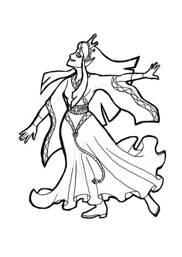 princesa Dibujo para colorear princesa