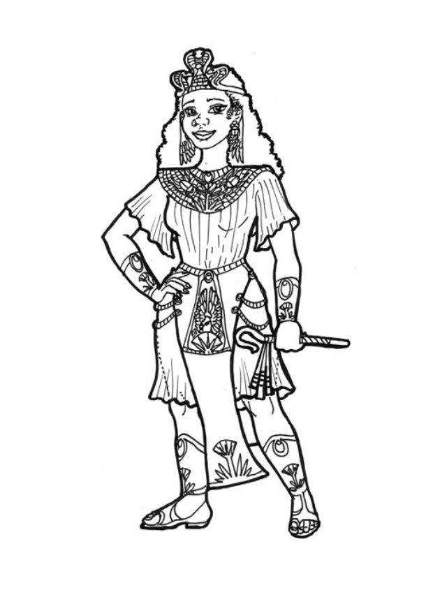 princesa egipcia Dibujo para colorear princesa egipcia