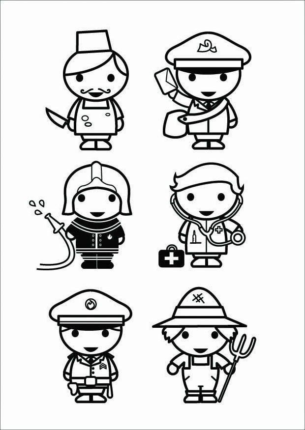 profesiones Dibujo para colorear profesiones